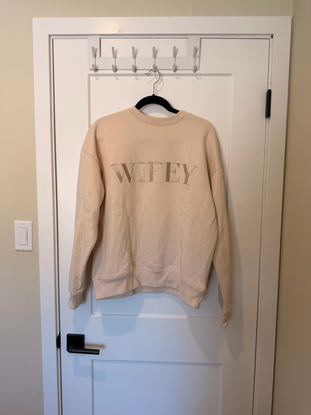 WIFEY Crewneck Sweatshirt - Cream